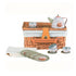 EGMONT TOYS - Tin Tea Set in a Wicker Picnic Basket - Forest
